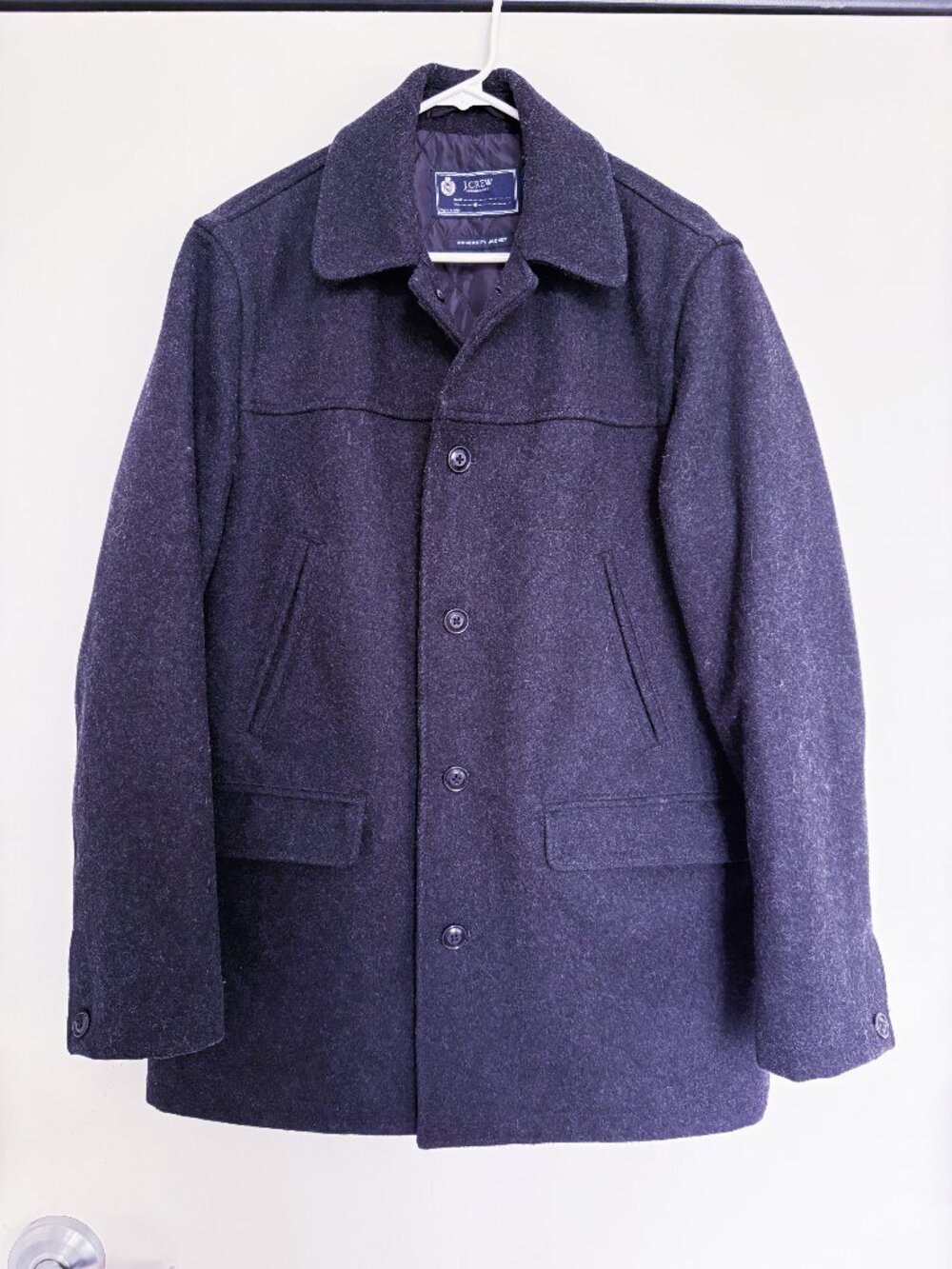 J. Crew Pea Coat, University model. Mens Medium, insulated.